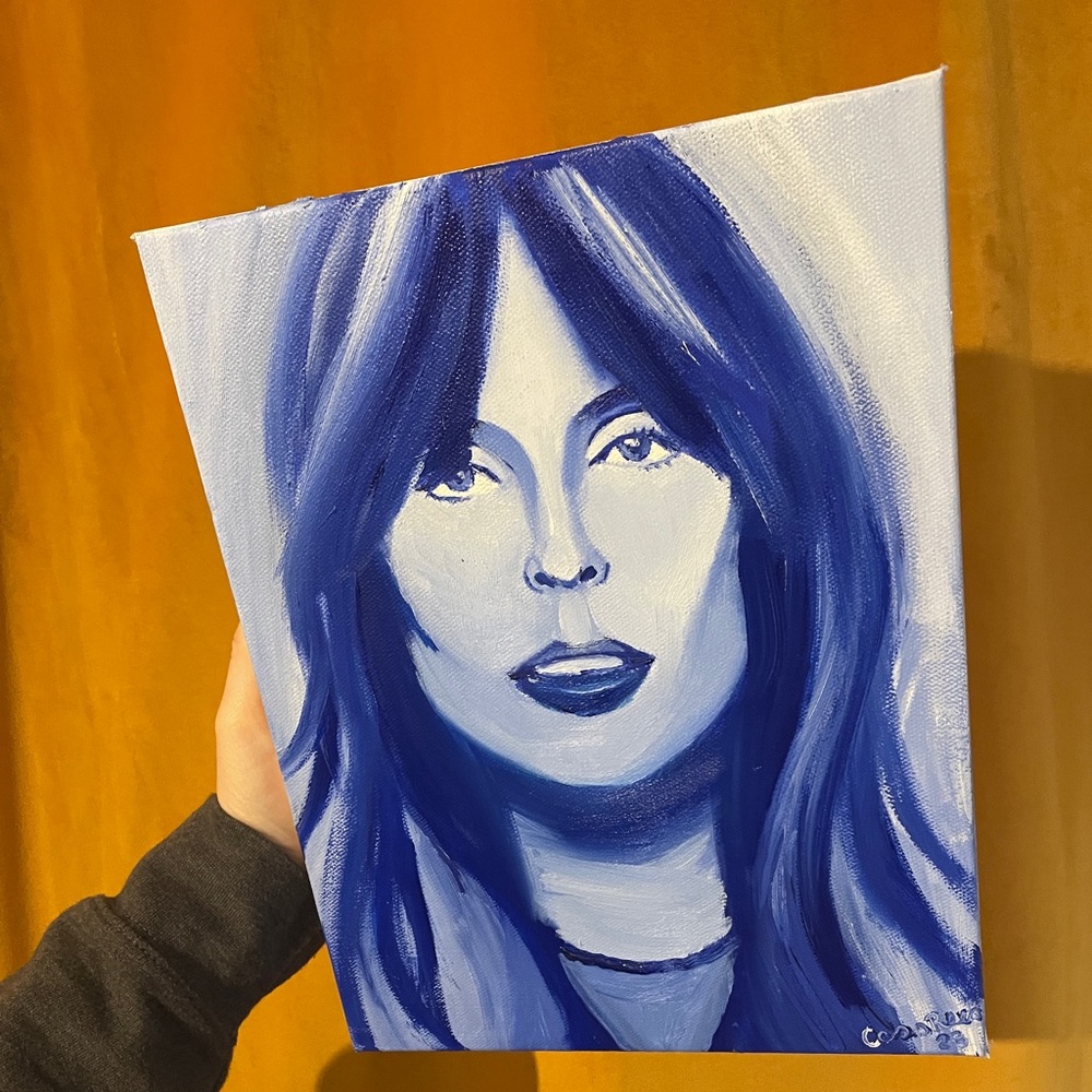 Joni Mitchell oil painting original signed 12 x 9 inches